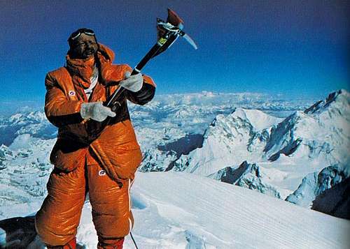 Pierre Mazeaud on top of Everest (1978)