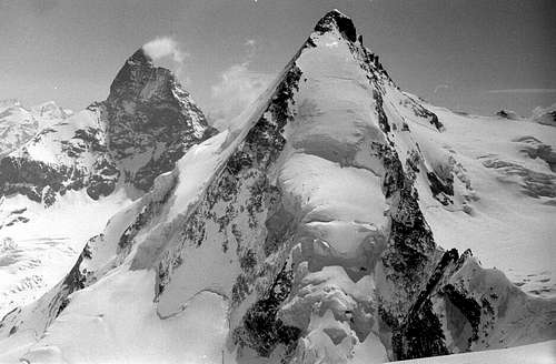 Dent d'Hérens (right) and...