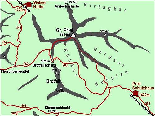 Grosser Priel map