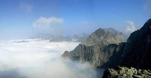 Tatra peaks rising above the clouds