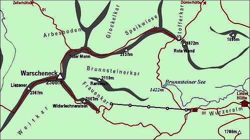 Warscheneck map