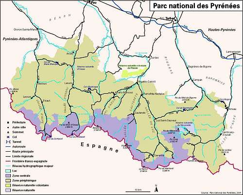 Map of Pyrénées