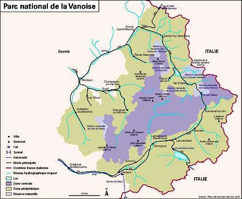 Map of Vanoise