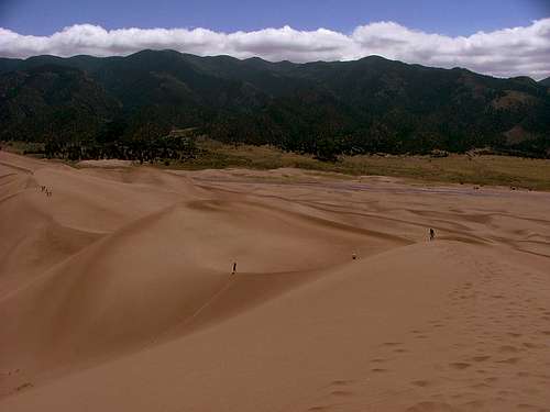 Hiking up to High Dune