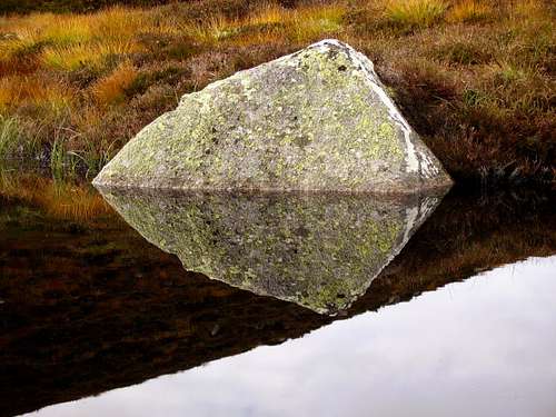 Broad Cairn rock reflection.
