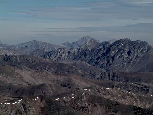 Longs Peak as seem from James Peak