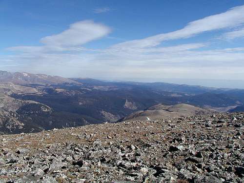 Looking northeast from the summit of James Peak