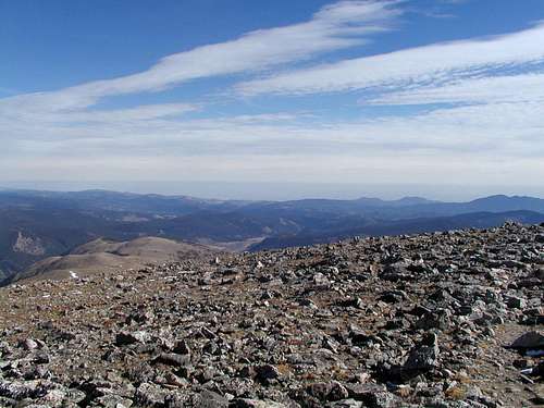 Looking east from the summit of James Peak