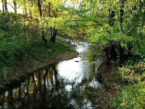The River Lubatowka in autumn.