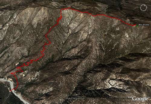 Alto Diablo Google Earth Image