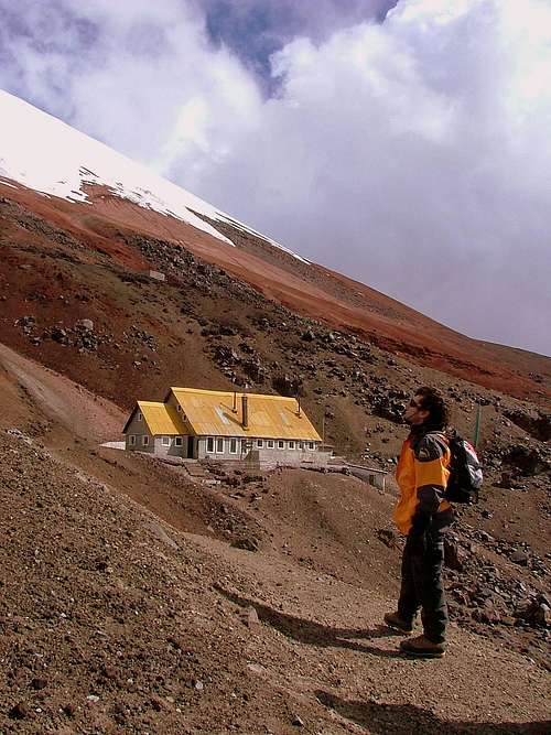 Cotopaxi refuge at 4,800 m (15,744 ft).