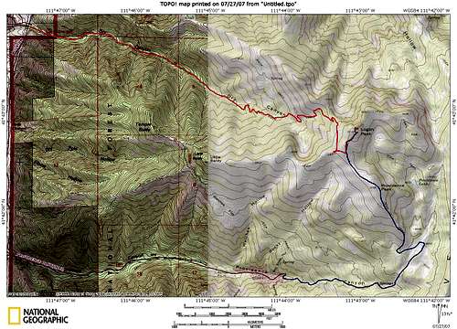Dry Canyon and Prividence Canyon Routes