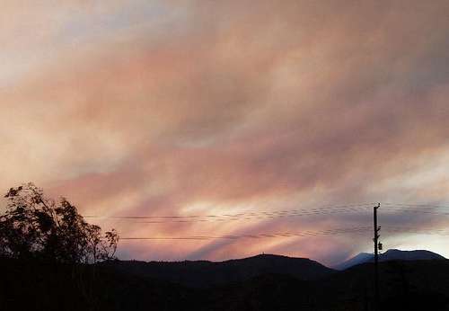 Smoke over the Cucamonga Wilderness