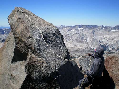 Unsuccessfully trying to lasso the summit block