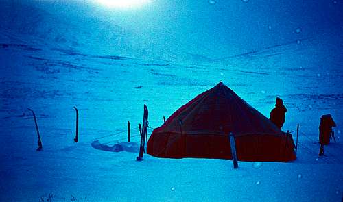 Camp at Pryamoy Creek, Arctic Ural