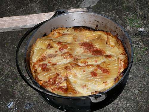 Dutch Oven Vegetarian Lasagna