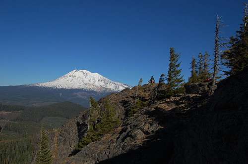 The summit of Sleeping Beauty with Mt. Adams in the background