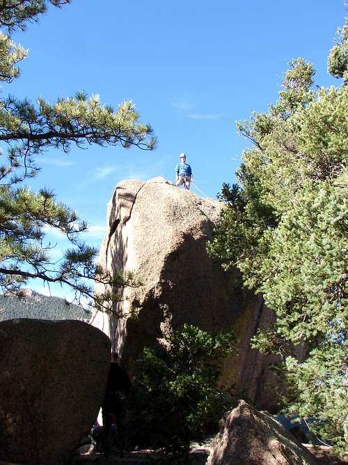 Conquering the Summit Boulder