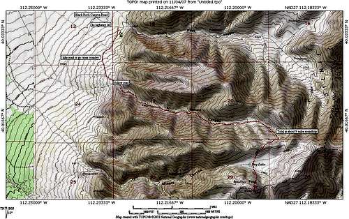 Boulter Peak Route Map