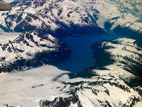 Aerial Image of Harriman Fjord-Chugach Range, AK..