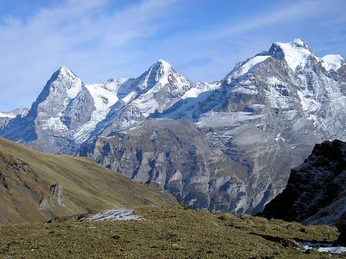 Eiger 3970m - Mönch 4107m - Jungfrau 4158m -