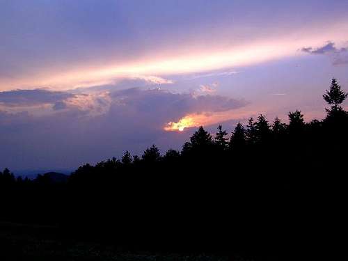 Sunset in the Low Beskid