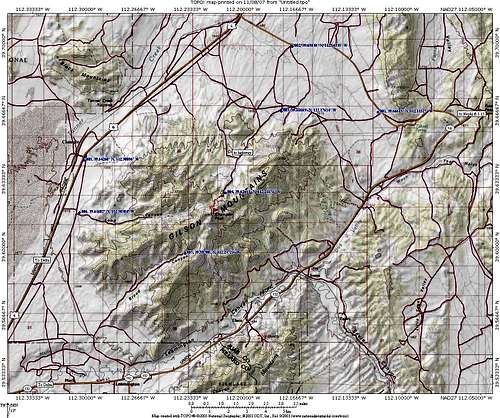 Champlin Peak area map