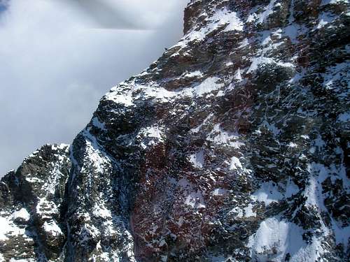 Matterhorn 4478m - Hörnli ridge, Foto from helicopter