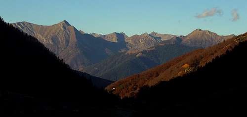 Sunset in Vigezzo Valley.