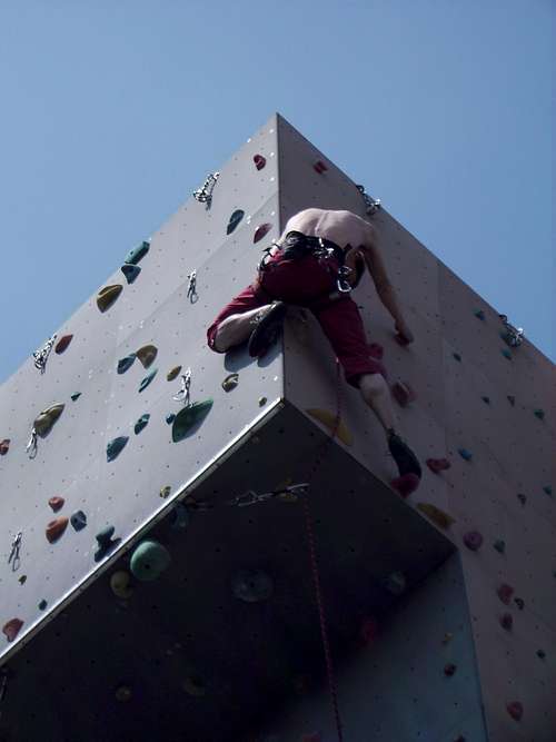 Climbing at the university sportcentre