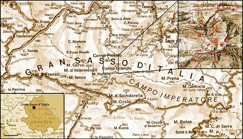 Gran Sasso d'Italia map