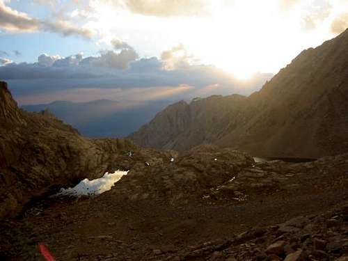 Trail Camp at sunrise from...