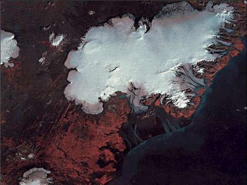 Satellite photo of Vatnajökull Image courtesy of MODIS Rapid Response Project at NASA-GSFC