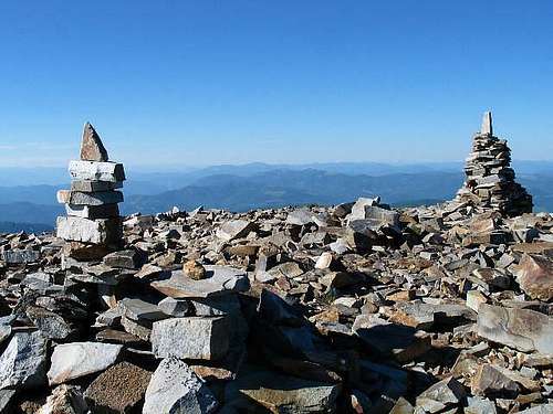 The cairned summit of...