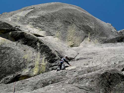 David Hickey Leading On South Face (Moro Rock, Sequoia NP)