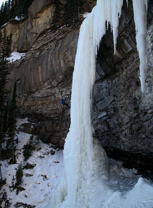 Rapping a Wild Pitch of Ice - Grande Cache
