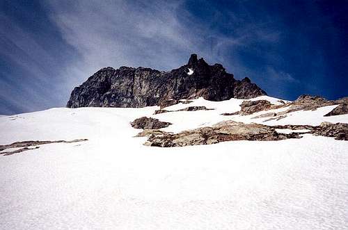 Sloan Peak's summit cliffs...