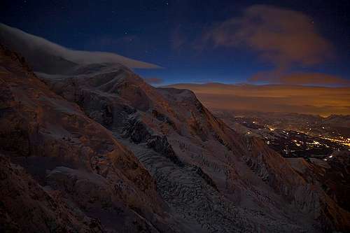 Light Pollution on the Mont Blanc