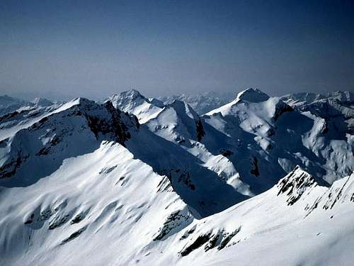 scenery from the summit in...