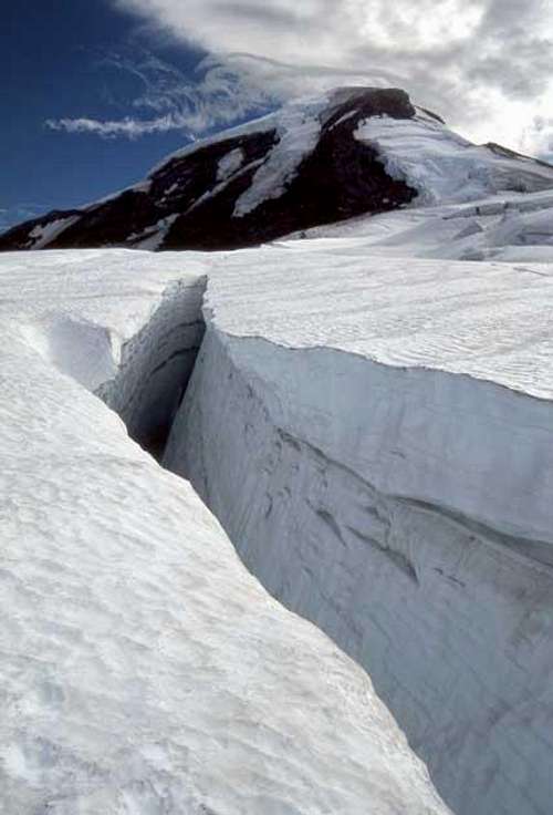 Large crevasses and sudden...
