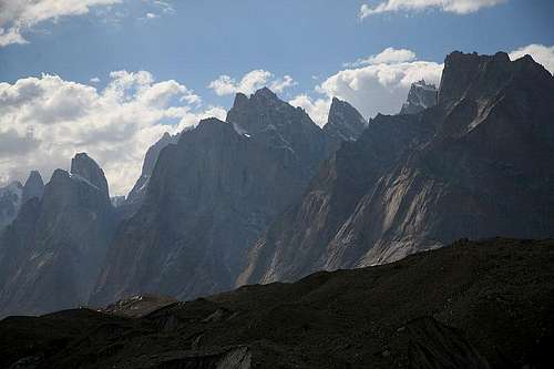 Majestic faces of the Great Trango Towers & Uli Biaho Peaks
