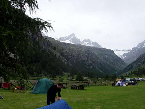Camping area at Pont (Valsavaranche)