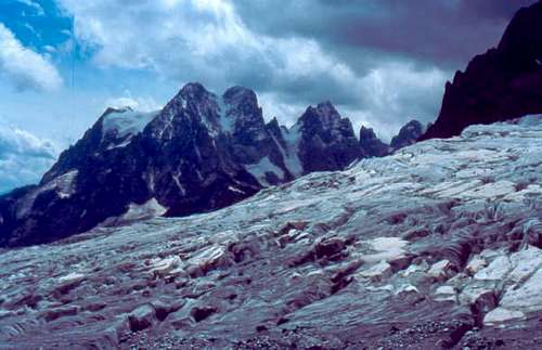 Pelvoux seen from Glacier Noir