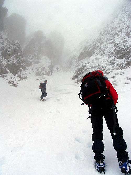 Approaching the couloir