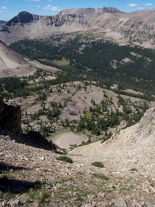 Descent of southwest slope