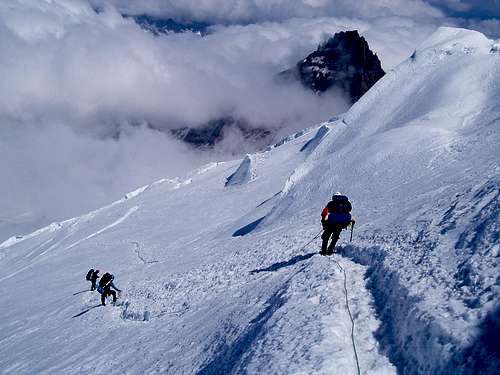 Decending Emmons Glacier, Mount Rainier