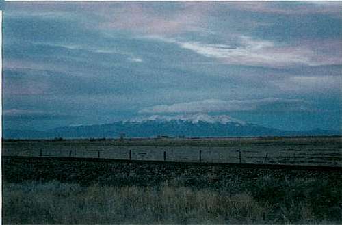 Distant view of Blanca Peak...