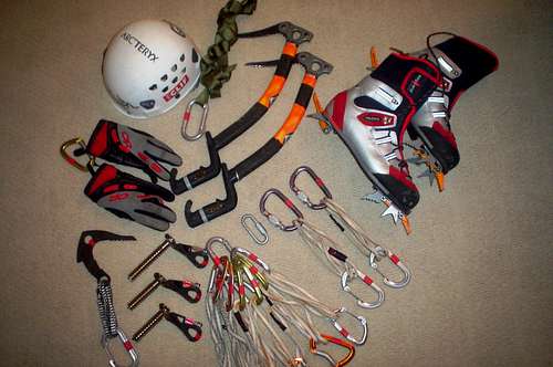 Typical Mixed Climbing Setup