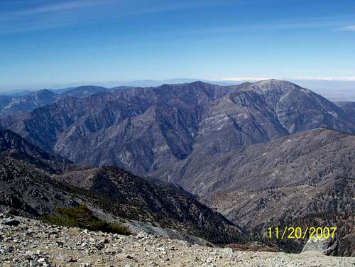 View of Baden Powell from the top of Mount Baldy
