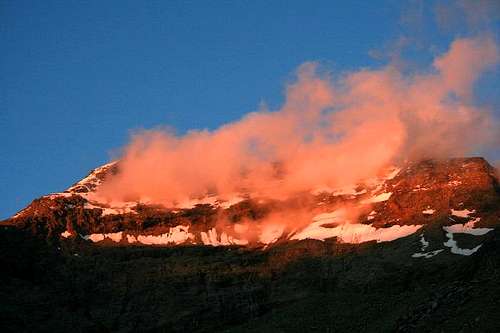 Evening glow on Lagginhorn